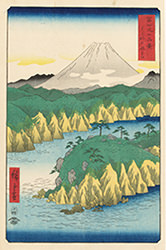 歌川広重『冨士三十六景　はこねの湖すい』当館蔵