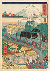 歌川芳盛『東海道　府中』当館蔵