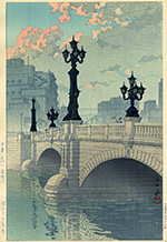 川瀬巴水『日本橋（夜明）』株式会社渡邊木版美術画舗蔵