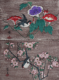 二代歌川広重『（茶箱絵）』藤枝市郷土博物館蔵