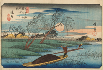 歌川広重『木曽海道六拾九次之内　洗馬』当館蔵