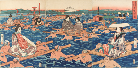 歌川広重『東海道川尽　大井川の圖』当館蔵