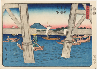 歌川広重『不二三十六景　東都両國橋下』当館蔵
