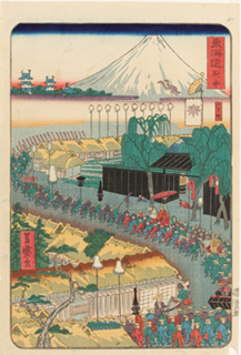 歌川芳盛『東海道 府中』当館蔵