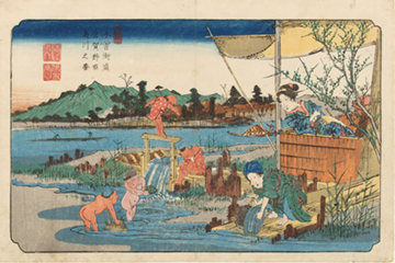 Part1渓斎英泉『木曾街道 倉賀野宿 烏川之圖』当館蔵