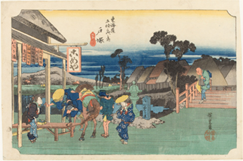 歌川広重『東海道五拾三次之内 戸塚 元甼別道』当館蔵