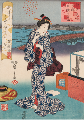 歌川広重『江戸名所五性 両國の花火』当館蔵