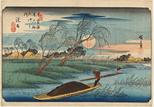 歌川広重『木曽海道六拾九次之内 洗馬』