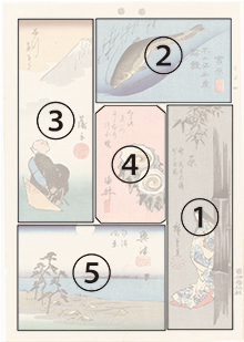 歌川広重『東海道張交圖會東海四 原 吉原 蒲原 由井 興津』