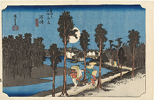 歌川広重『東海道五拾三次之内 沼津 黄昏圖』