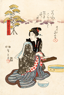 歌川広重『婦久徳の成木 あさを木』当館蔵